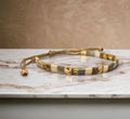 Bracelet Miyuki Tila plaqué or 24k & plaqué argent – bracelet bohème chic réglable – fait main - Lagaleriepoetique
