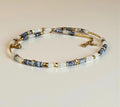 Collier bohème chic en pierres naturelles – sodalite & jade blanc – acier inoxydable - Lagaleriepoetique
