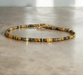 Collier bohème chic en pierres naturelles – turquoise africaine, jaspe paysage & œil de tigre – acier inoxydable - Lagaleriepoetique