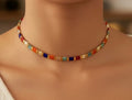 Collier Miyuki Tila plaqué or 24k – collier bohème chic graphique – acier inoxydable - Lagaleriepoetique