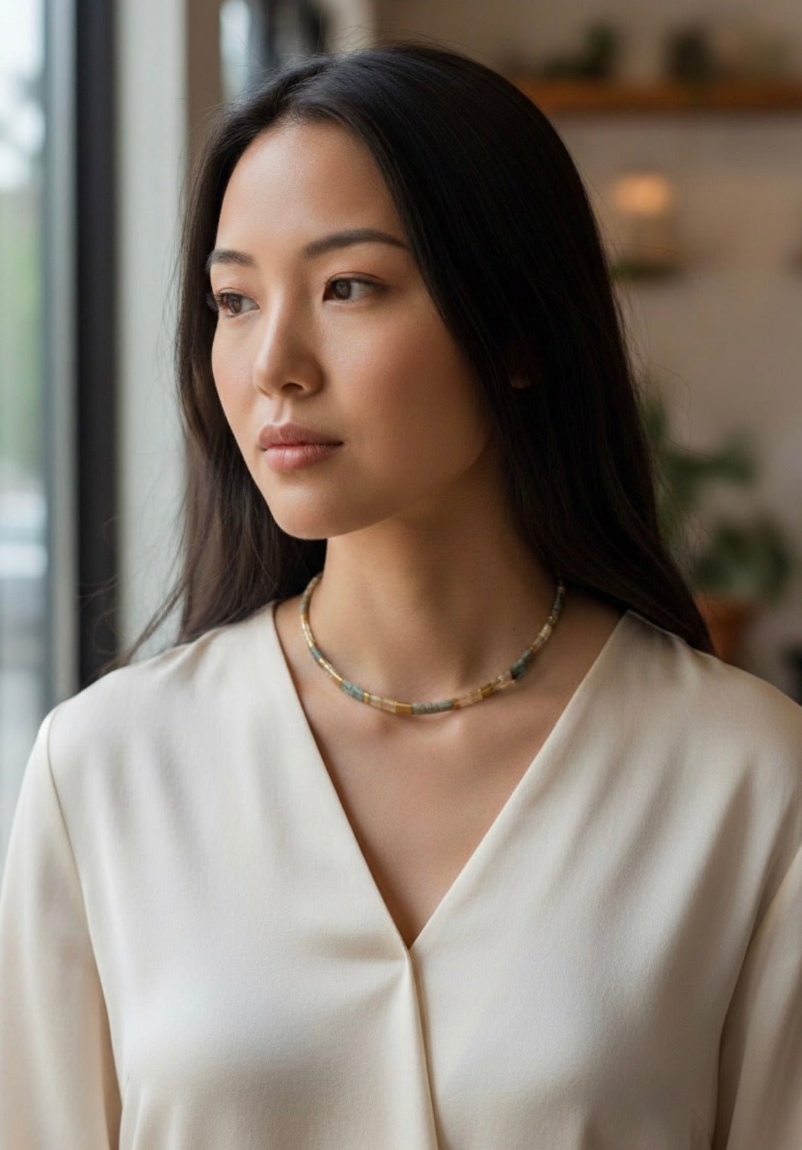 Collier Miyuki Tila plaqué or 24k – collier bohème chic graphique – acier inoxydable (Copie) - Lagaleriepoetique