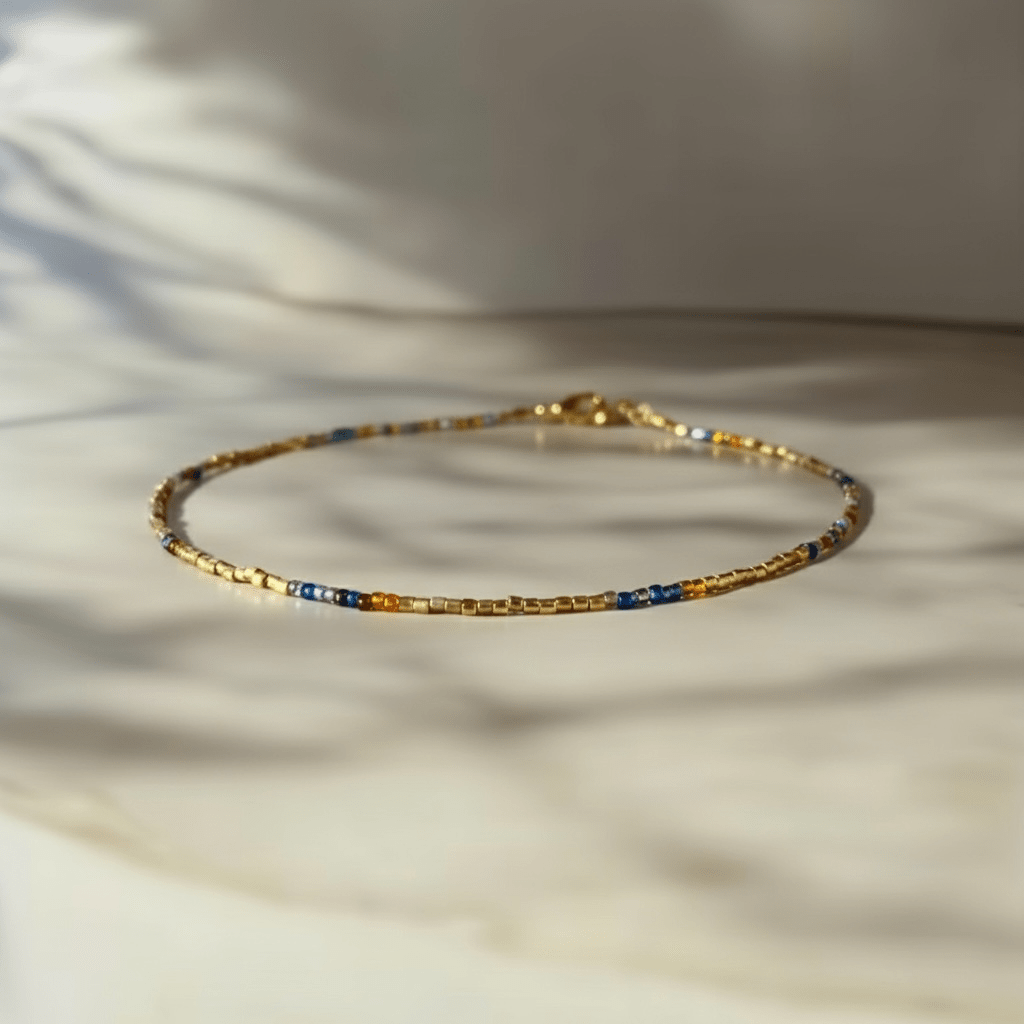 Collier perles Miyuki plaqué or 24k – collier fin bohème chic – acier inoxydable - Lagaleriepoetique
