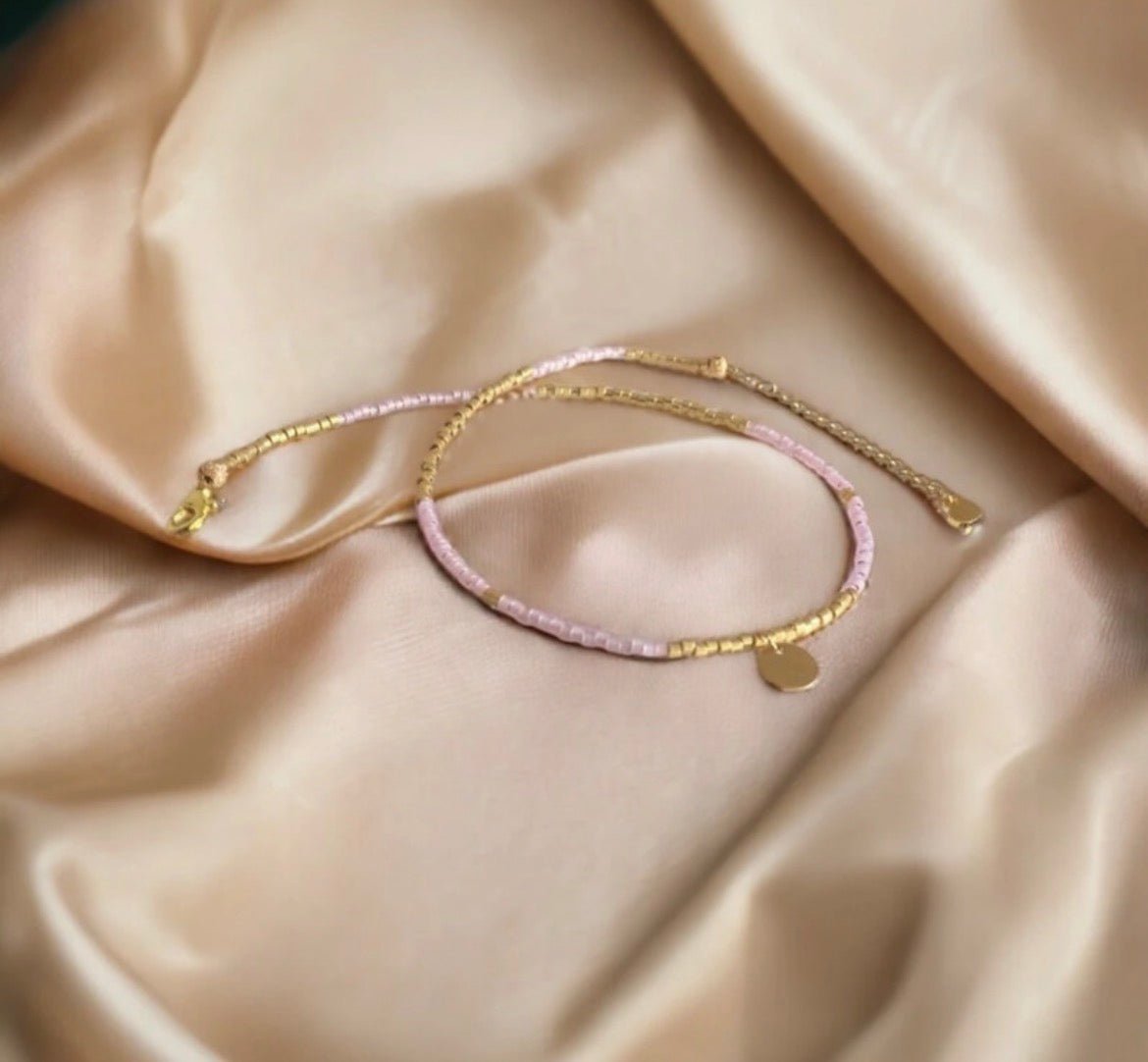 Collier Ras du Cou Artisanal – Perles Miyuki & Plaqué Or 24 Carats - Lagaleriepoetique