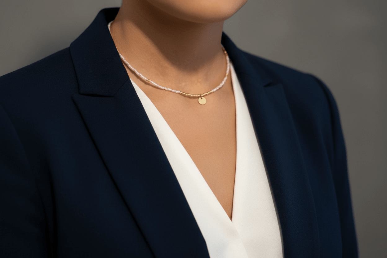 Collier Ras du Cou Artisanal – Perles Miyuki & Plaqué Or 24 Carats - Lagaleriepoetique