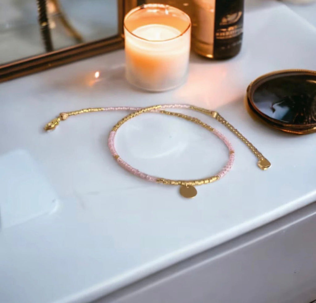 Collier Ras du Cou Artisanal – Perles Miyuki & Plaqué Or 24 Carats - Lagaleriepoetique